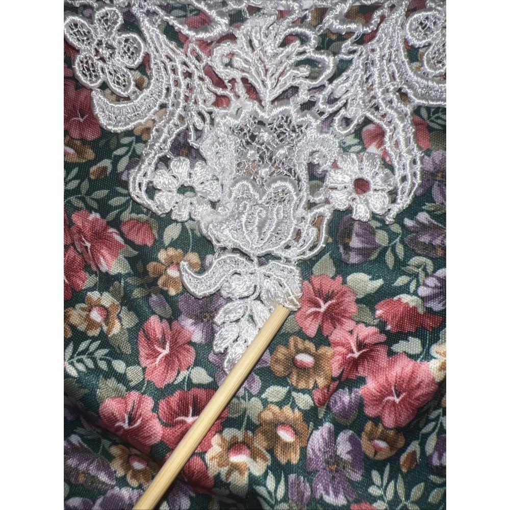 Vintage Whirlaway Frocks Women's Lace Trim Collar Size 16 WP Floral Scallop Hem - Picture 4 of 8